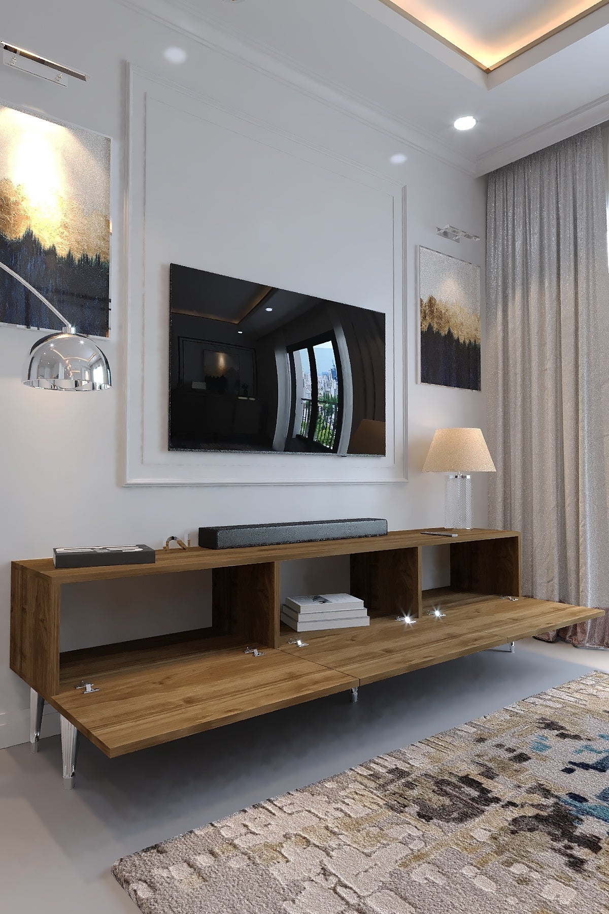 KARNAVAL TV ÜNİTESİ - SA2-1001-2 CEVİZ SİLVER