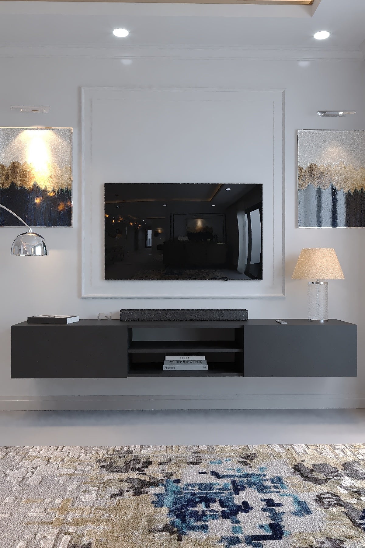 KARNAVAL DUVARA MONTE TV ÜNİTESİ - DM1004-4 ANTRASİT