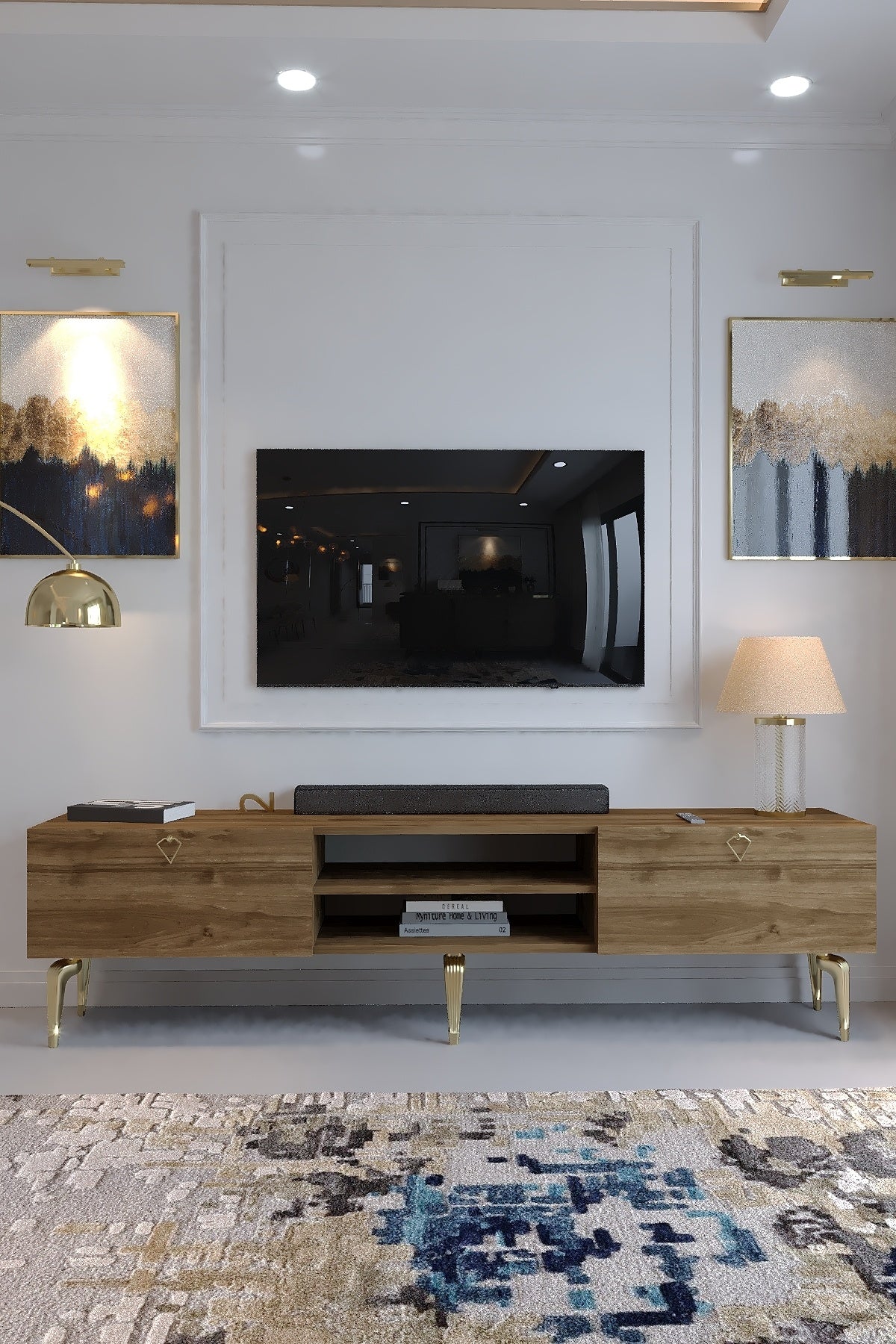 KARNAVAL TV ÜNİTESİ - GA2-1004-2 CEVİZ GOLD