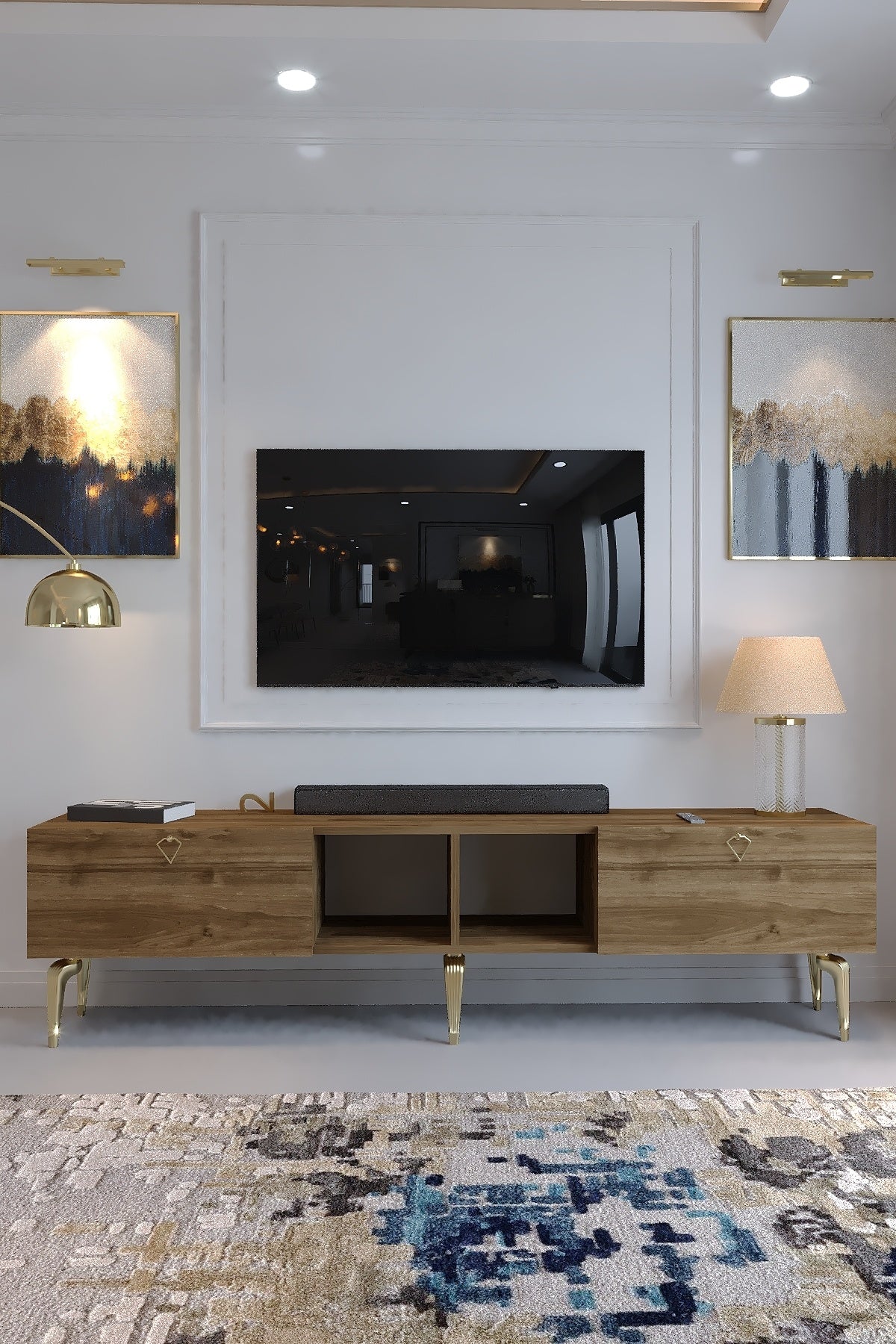 KARNAVAL TV ÜNİTESİ - GA2-2005-2 CEVİZ GOLD