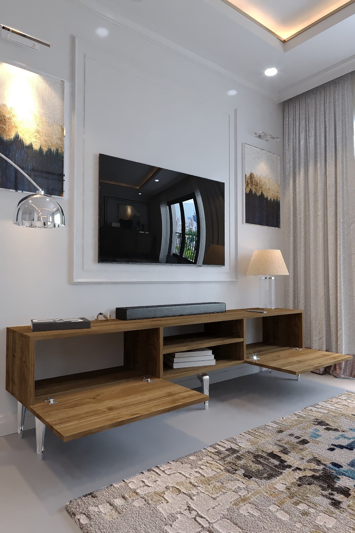 KARNAVAL TV ÜNİTESİ - SA2-1004-2 CEVİZ SİLVER