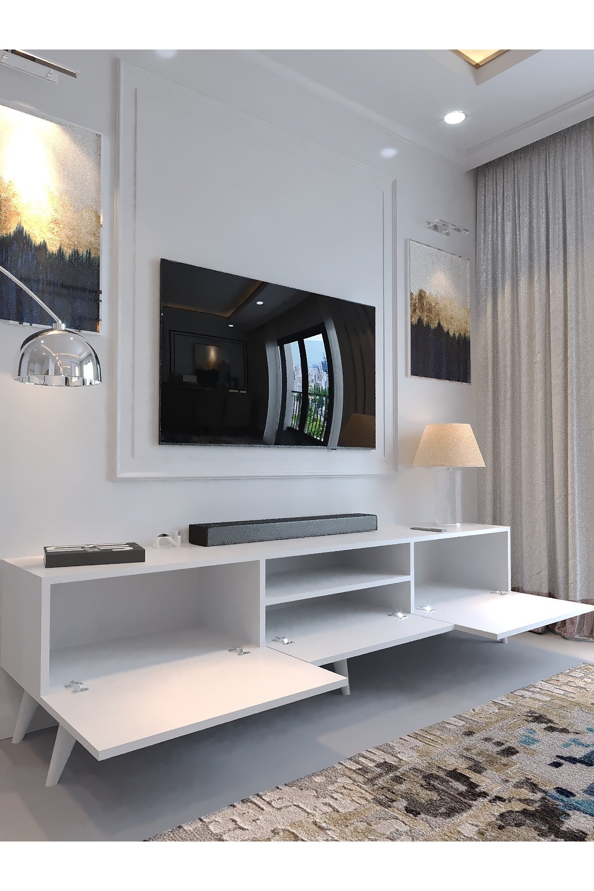 KARNAVAL TV ÜNİTESİ - A1-W1006-1 BEYAZ