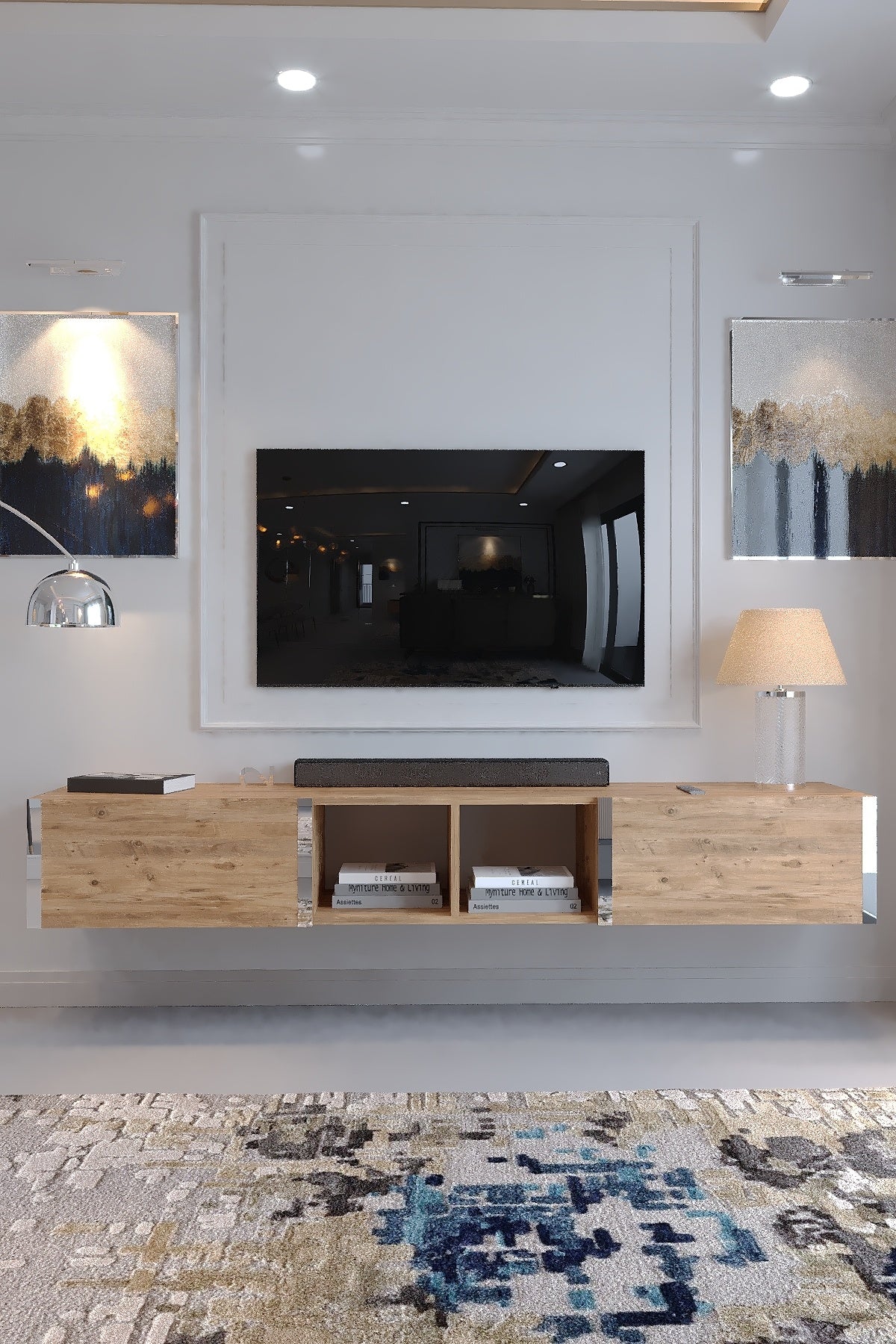 KARNAVAL DUVARA MONTE TV ÜNİTESİ - SDM-1005-6 ÇAM GOLD