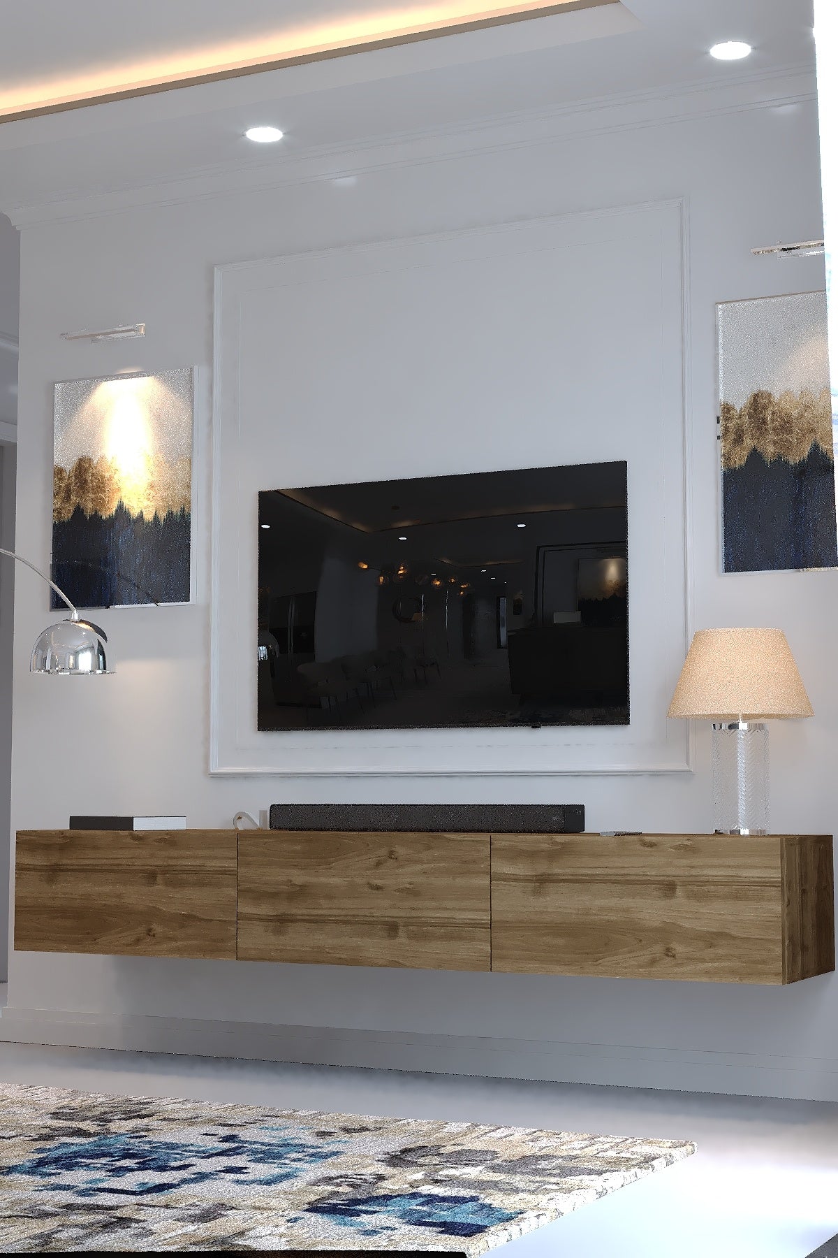 KARNAVAL DUVARA MONTE TV ÜNİTESİ - DM1001-2 CEVİZ