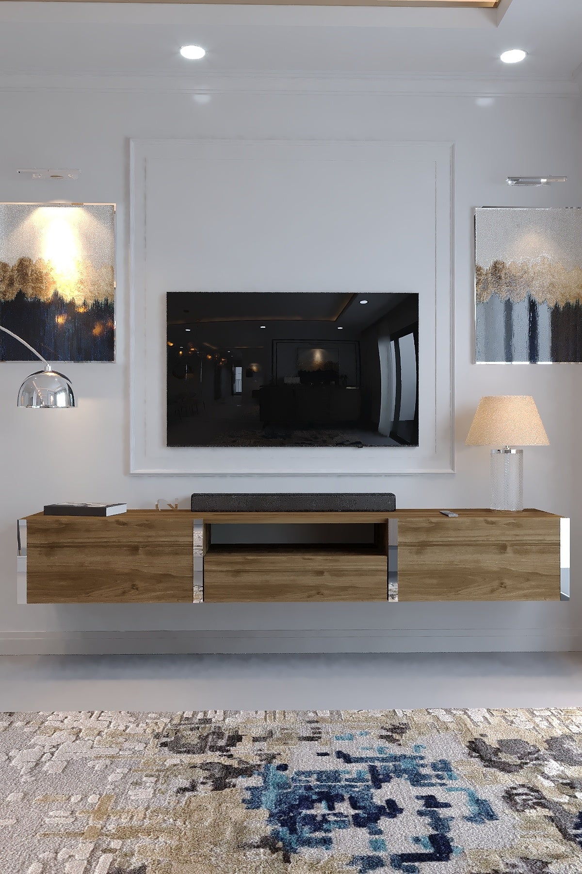 KARNAVAL DUVARA MONTE TV ÜNİTESİ - SDM-2006-2 CEVİZ GOLD