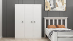 Ninnimo 4 Parçalı Beyaz MDF Yaşam Genç Odası Takımı (Karyola 90x190, Gardırop, Kitaplık ve Çalışma Masası)
