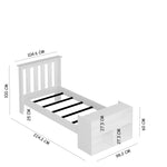 Tuna Beyaz Mdf Kitaplıklı Karyola