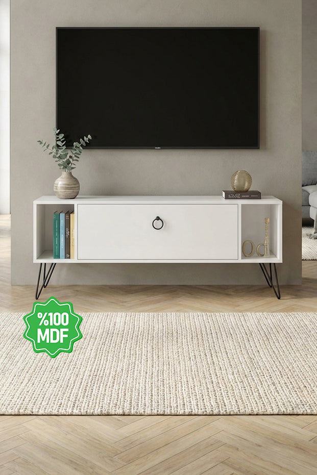 Ninnimo Assos Tv Ünitesi Beyaz MDF