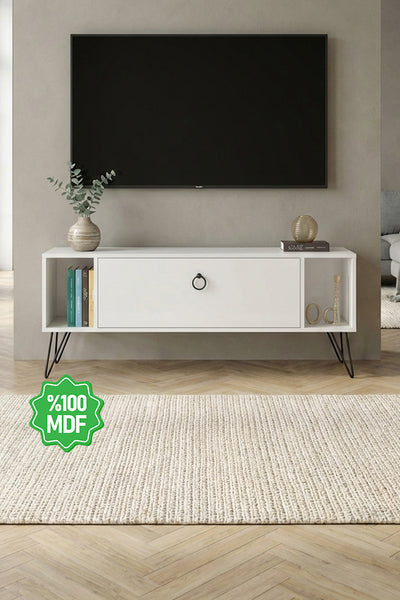 Ninnimo Assos Tv Ünitesi Beyaz MDF