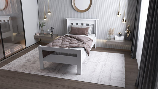 Ninnimo Still 100X200 Yatak Uyumlu Tek Kişilik Beyaz MDF Karyola MSTY-1