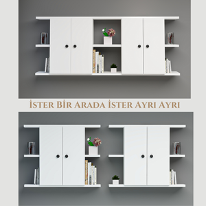 Double Kalimera 2'li Duvar Dolabı & Rafı Beyaz - Fırsat Ürünü