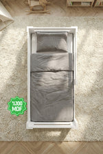 Ninnimo 90x190 Yatak Uyumlu Beyaz MDF Montessori Karyola- MY19-1