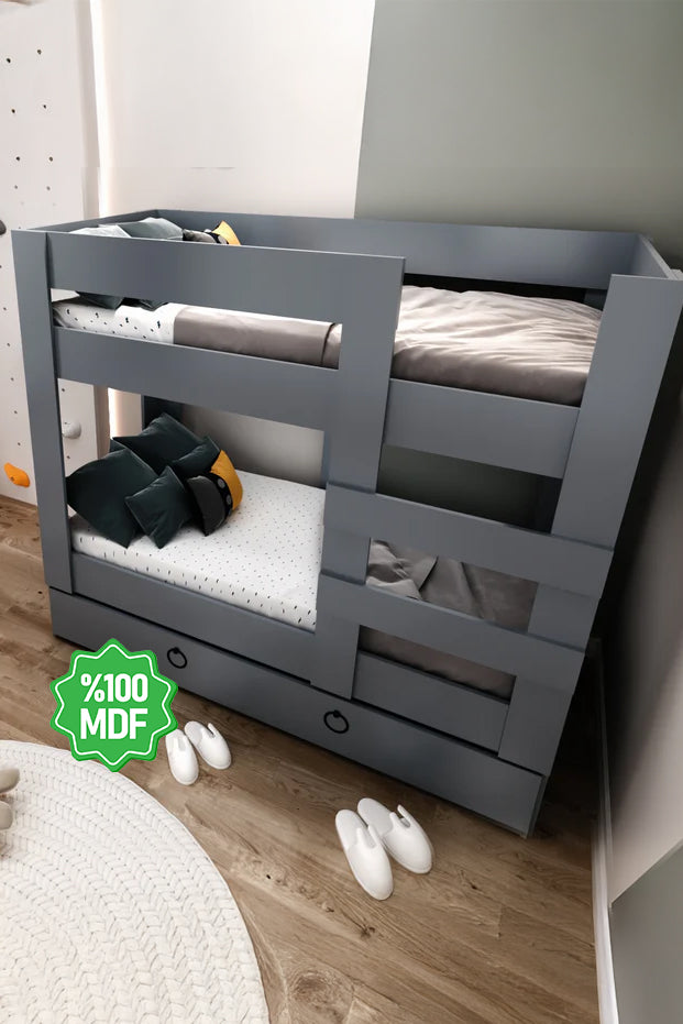 Ninnimo 100x200 Yatak Uyumlu Antrasit Genç Ranza- R20-4 100X200