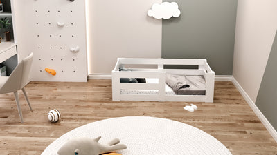 Ninnimo 70x140 Yatak Uyumlu Beyaz MDF Montessori Karyola- MY19 70X140-1