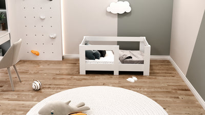 Ninnimo 70x130 Yatak Uyumlu Beyaz MDF Montessori Karyola- MY2 70X130-1