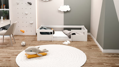 Ninnimo 90x190 Yatak Uyumlu Beyaz MDF Montessori Karyola- MM4-1