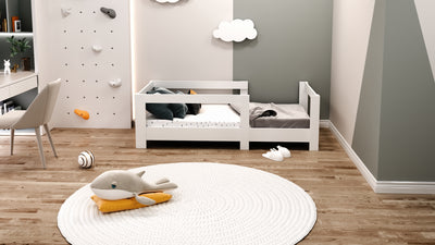 Ninnimo 90x190 Yatak Uyumlu Beyaz MDF Montessori Karyola- MY25-1