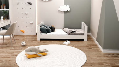 Ninnimo 90x190 Yatak Uyumlu Beyaz MDF Montessori Karyola- MY1-1