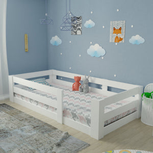 Ninnimo 100x200 Yatak Uyumlu Beyaz MDF Montessori Karyola- MY19 100x200 -1