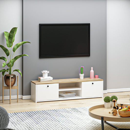 Oki Beyaz Çırağan MDF Tv Ünitesi & Tv Sehpası