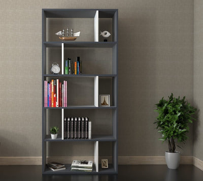 Ninnimo Stylish Kitaplık Antrasit S5 K-1016