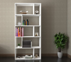 Ninnimo Stylish Kitaplık Beyaz S1-1 - Fırsat Ürünü