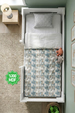 Ninnimo 80x160 Yatak Uyumlu Beyaz MDF Montessori Karyola- MM5-1 80X160