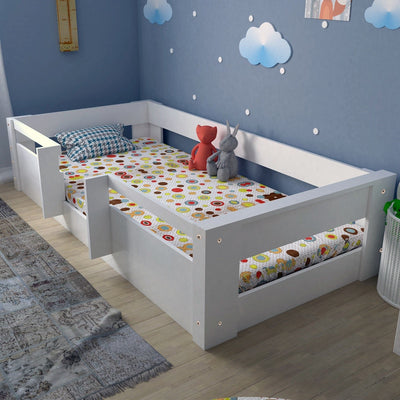 Ninnimo 90x190 Yatak Uyumlu Beyaz MDF Montessori Karyola- MM7-1