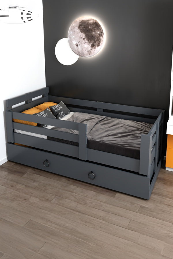 Newmod İcon 90x190 Yatak Uyumlu Yavrulu Antrasit Karyola- Q4004-4