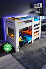 Ninnimo 90x190 Yatak Uyumlu Beyaz MDF Star Ranza- MR96-1