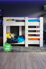 Ninnimo 90x190 Yatak Uyumlu Beyaz MDF Star Ranza- MR96-1