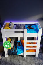 Ninnimo 90x190 Yatak Uyumlu Beyaz MDF Star Ranza- MR96-1
