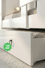 Ninnimo 90x190 Yatak Uyumlu Beyaz Mdf Genç Ranza- MR20-1