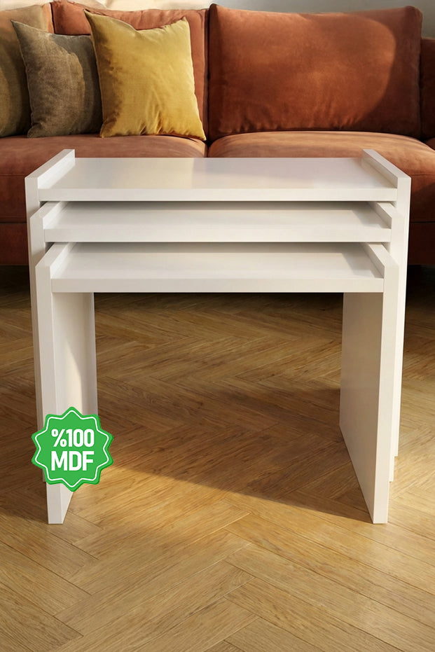 Ninnimo Tavolino 3lü Zigon Sehpa Takımı M-1005